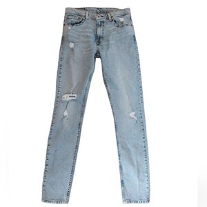 Levi's 512 men's Jeans light wash distressed W32 L36 pants light blue